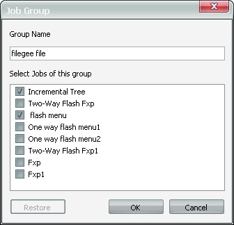 Job Group Dialog Box