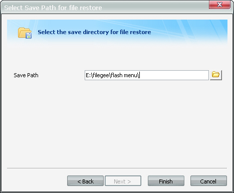 Specify the Save Directory for File Recovery